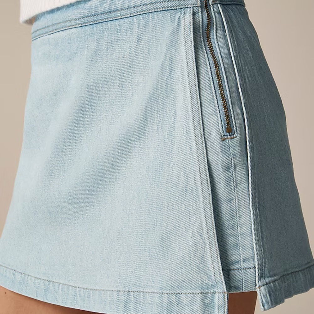 J.Crew Light Blue Denim Skort NWT